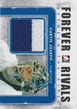 2012-13 In The Game Forever Rivals - Between The Pipes Memorabilia Blue/Red #BTP-03 - Curtis Joseph - Toronto Maple Leafs