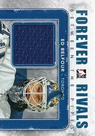 2012-13 In The Game Forever Rivals - Between The Pipes Memorabilia Blue/Red #BTP-04 - Ed Belfour - Toronto Maple Leafs