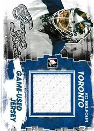 2012-13 In The Game Forever Rivals - Game Used Jerseys Blue/Red #M-01 - Ed Belfour - Toronto Maple Leafs