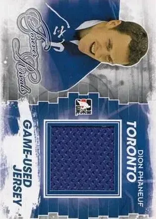 2012-13 In The Game Forever Rivals - Game Used Jerseys Blue/Red #M-03 - Dion Phaneuf - Toronto Maple Leafs