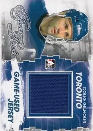 2012-13 In The Game Forever Rivals - Game Used Jerseys Blue/Red #M-06 - Doug Gilmour - Toronto Maple Leafs