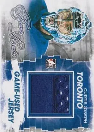 2012-13 In The Game Forever Rivals - Game Used Jerseys Blue/Red #M-07 - Curtis Joseph - Toronto Maple Leafs