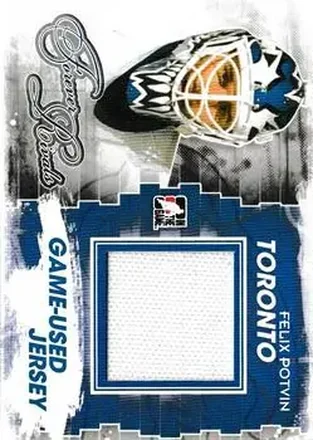 2012-13 In The Game Forever Rivals - Game Used Jerseys Blue/Red #M-15 - Felix Potvin - Toronto Maple Leafs
