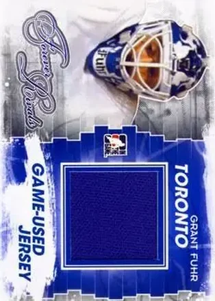 2012-13 In The Game Forever Rivals - Game Used Jerseys Blue/Red #M-17 - Grant Fuhr - Toronto Maple Leafs