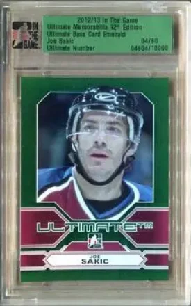 2012-13 In The Game Ultimate Memorabilia #NNO - Joe Sakic - Colorado Avalanche