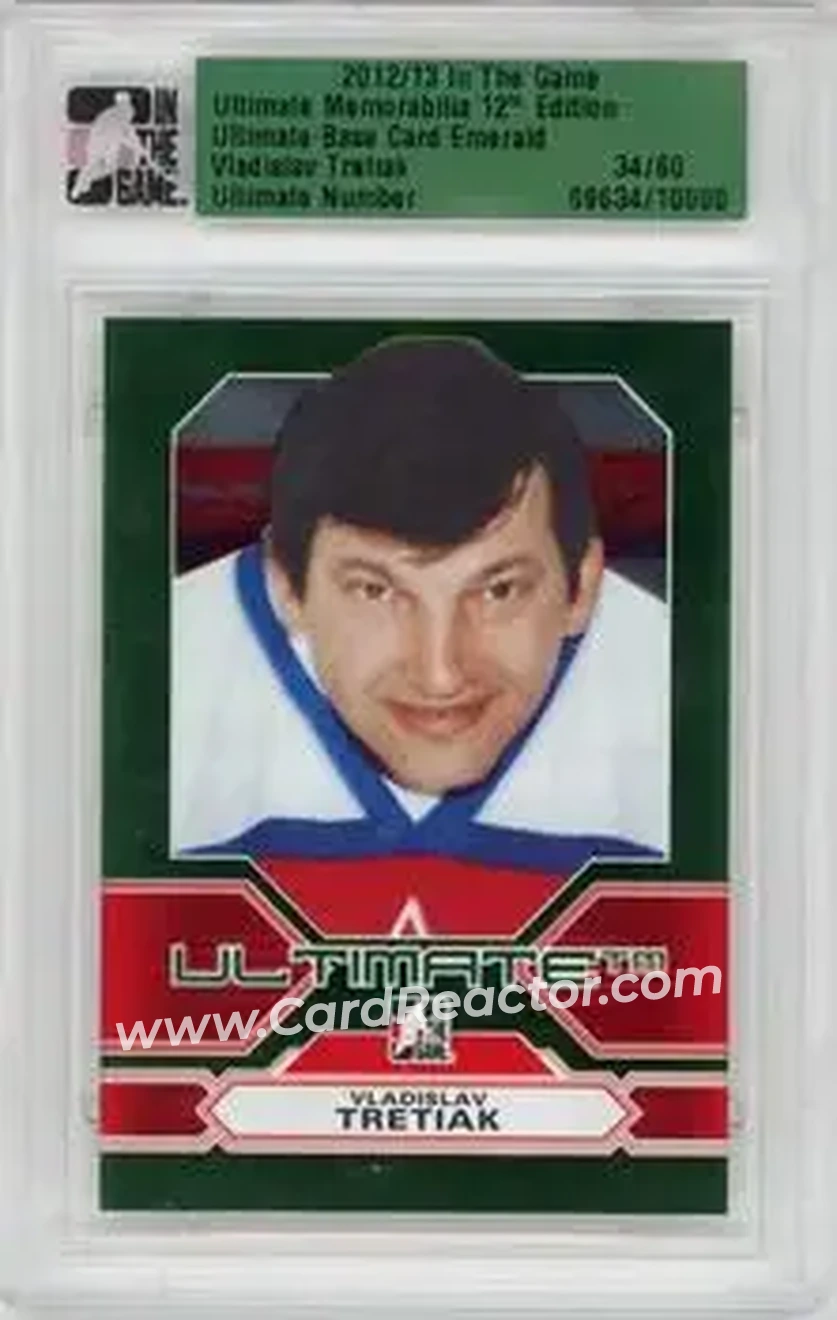 2012-13 In The Game Ultimate Memorabilia #NNO - Vladislav Tretiak - CSKA Moscow - Front
