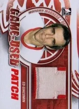 2012-13 In The Game Motown Madness - Game Used Patch Red #M-37 - Eddie Giacomin - Detroit Red Wings