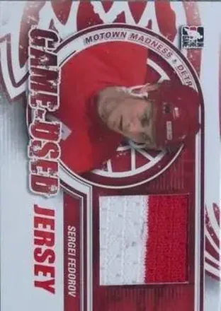 2012-13 In The Game Motown Madness - Game Used Jersey Red #M-02 - Sergei Fedorov - Detroit Red Wings