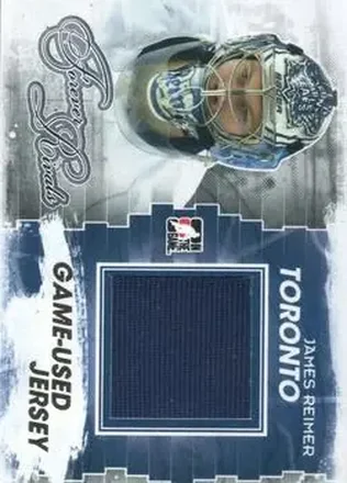 2012-13 In The Game Forever Rivals - Game Used Jerseys Gold #M-16 - James Reimer - Toronto Maple Leafs