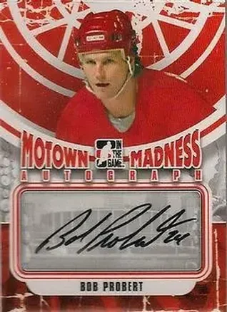 2012-13 In The Game Motown Madness - Autographs #A-BPR - Bob Probert - Detroit Red Wings