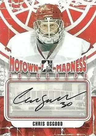 2012-13 In The Game Motown Madness - Autographs #A-CO - Chris Osgood - Detroit Red Wings
