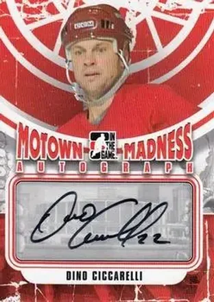 2012-13 In The Game Motown Madness - Autographs #A-DC - Dino Ciccarelli - Detroit Red Wings