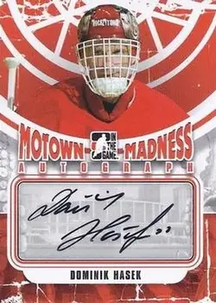 2012-13 In The Game Motown Madness - Autographs #A-DHA - Dominik Hasek - Detroit Red Wings