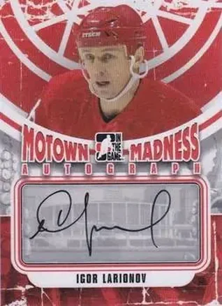 2012-13 In The Game Motown Madness - Autographs #A-IL - Igor Larionov - Detroit Red Wings