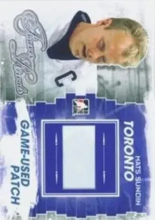 2012-13 In The Game Forever Rivals - Game Used Patches Blue/Red #M-21 - Mats Sundin - Toronto Maple Leafs