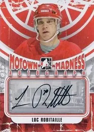 2012-13 In The Game Motown Madness - Autographs #A-LRO - Luc Robitaille - Detroit Red Wings