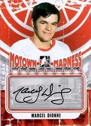2012-13 In The Game Motown Madness - Autographs #A-MD - Marcel Dionne - Detroit Red Wings