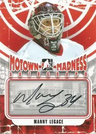 2012-13 In The Game Motown Madness - Autographs #A-ML - Manny Legace - Detroit Red Wings