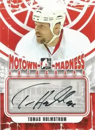 2012-13 In The Game Motown Madness - Autographs #A-TH - Tomas Holmstrom - Detroit Red Wings
