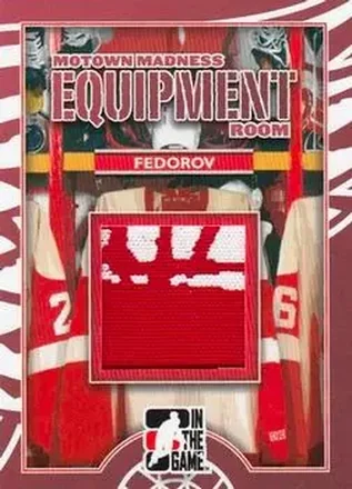 2012-13 In The Game Motown Madness - Equipment Room Memorabilia #ER-01 - Sergei Fedorov - Detroit Red Wings