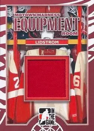 2012-13 In The Game Motown Madness - Equipment Room Memorabilia #ER-05 - Nicklas Lidstrom - Detroit Red Wings
