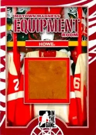 2012-13 In The Game Motown Madness - Equipment Room Memorabilia #ER-09 - Gordie Howe - Detroit Red Wings