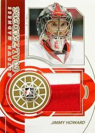2012-13 In The Game Motown Madness - Goaltenders Memorabilia Gold #G-01 - Jimmy Howard - Detroit Red Wings