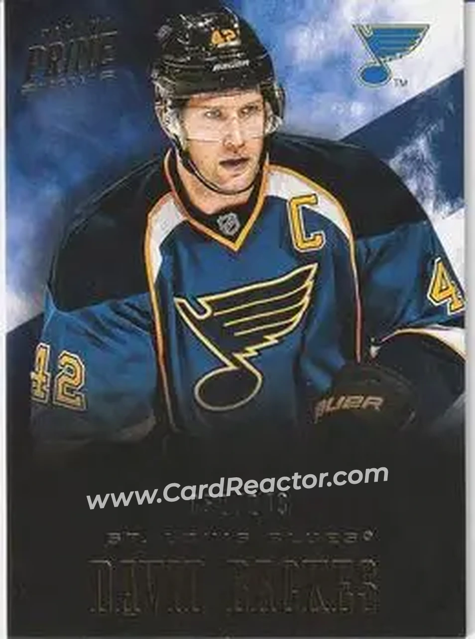 2012-13 Panini Prime #4 - David Backes - St. Louis Blues - Back