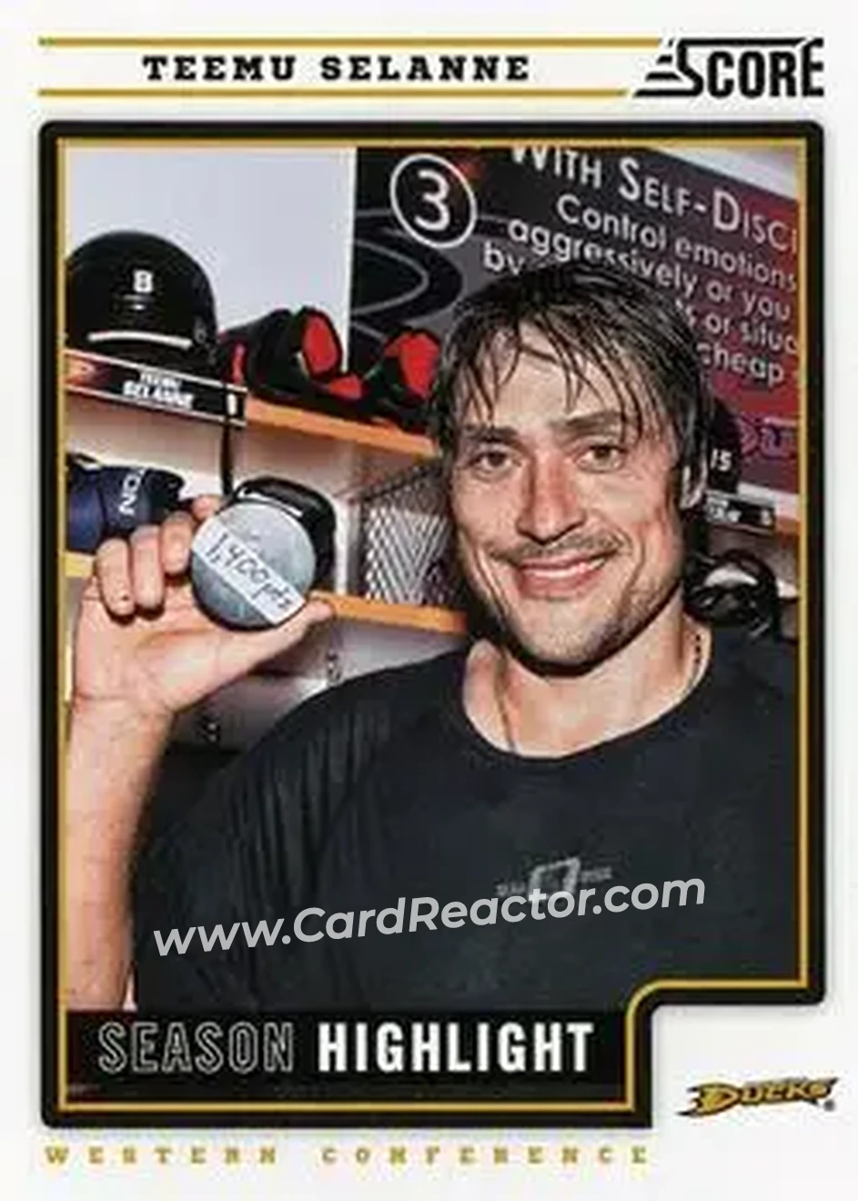 2012-13 Score #18 - Teemu Selanne - Anaheim Ducks - Front