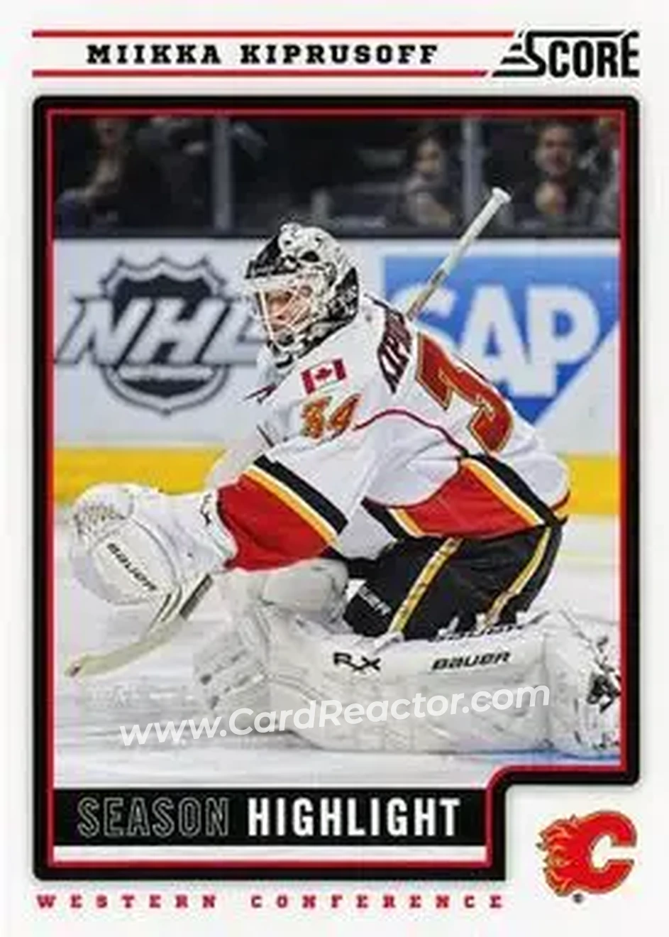 2012-13 Score #22 - Miikka Kiprusoff - Calgary Flames - Front