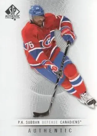 2012-13 SP Authentic #20 - P.K. Subban - Montreal Canadiens
