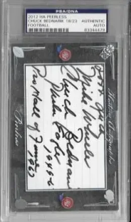 2012 Historic Autographs Peerless Edition #NNO - Chuck Bednarik