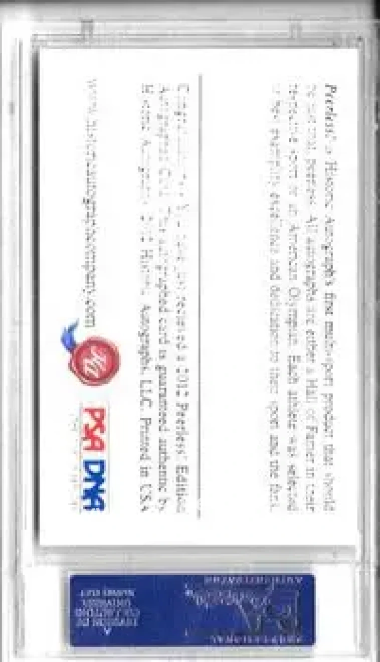2012 Historic Autographs Peerless Edition #NNO - Charlie Joiner - Back