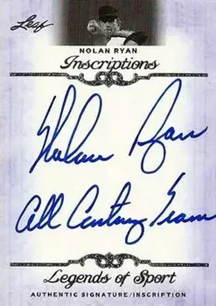 2012 Leaf Inscriptions #INR1 - Nolan Ryan - Houston Astros