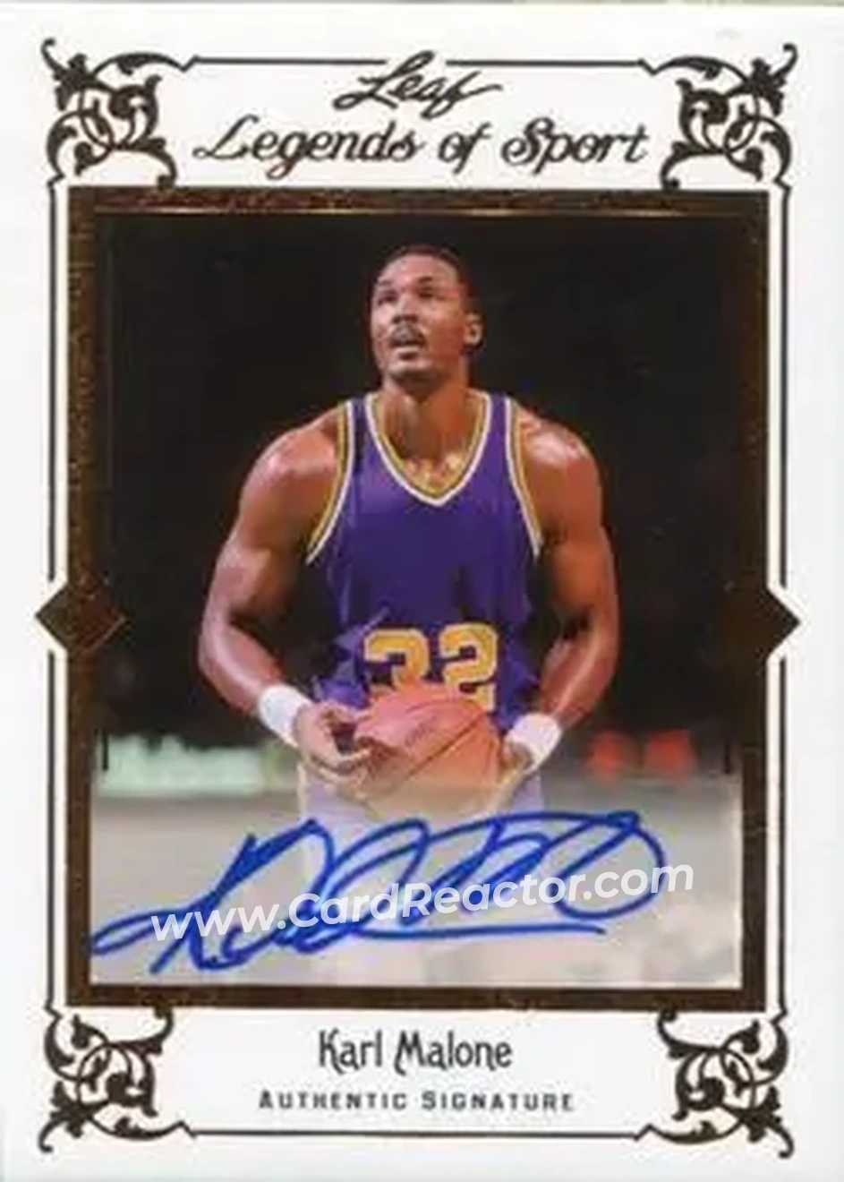 2012 Leaf Legends of Sport #BA-KM1 - Karl Malone - Utah Jazz - Front
