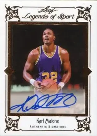 2012 Leaf Legends of Sport #BA-KM1 - Karl Malone - Utah Jazz