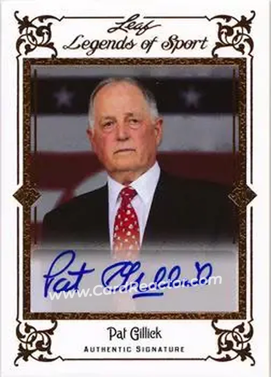 2012 Leaf Legends of Sport #BA-PG1 - Pat Gillick - Front