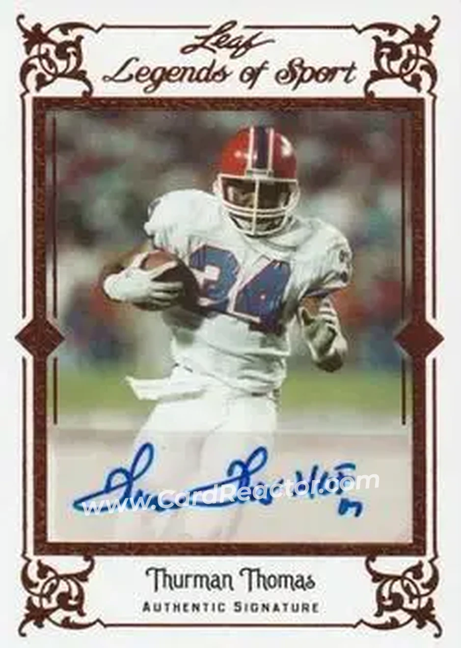 2012 Leaf Legends of Sport #BA-TT1 - Thurman Thomas - Buffalo Bills - Front