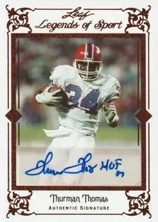 2012 Leaf Legends of Sport #BA-TT1 - Thurman Thomas - Buffalo Bills