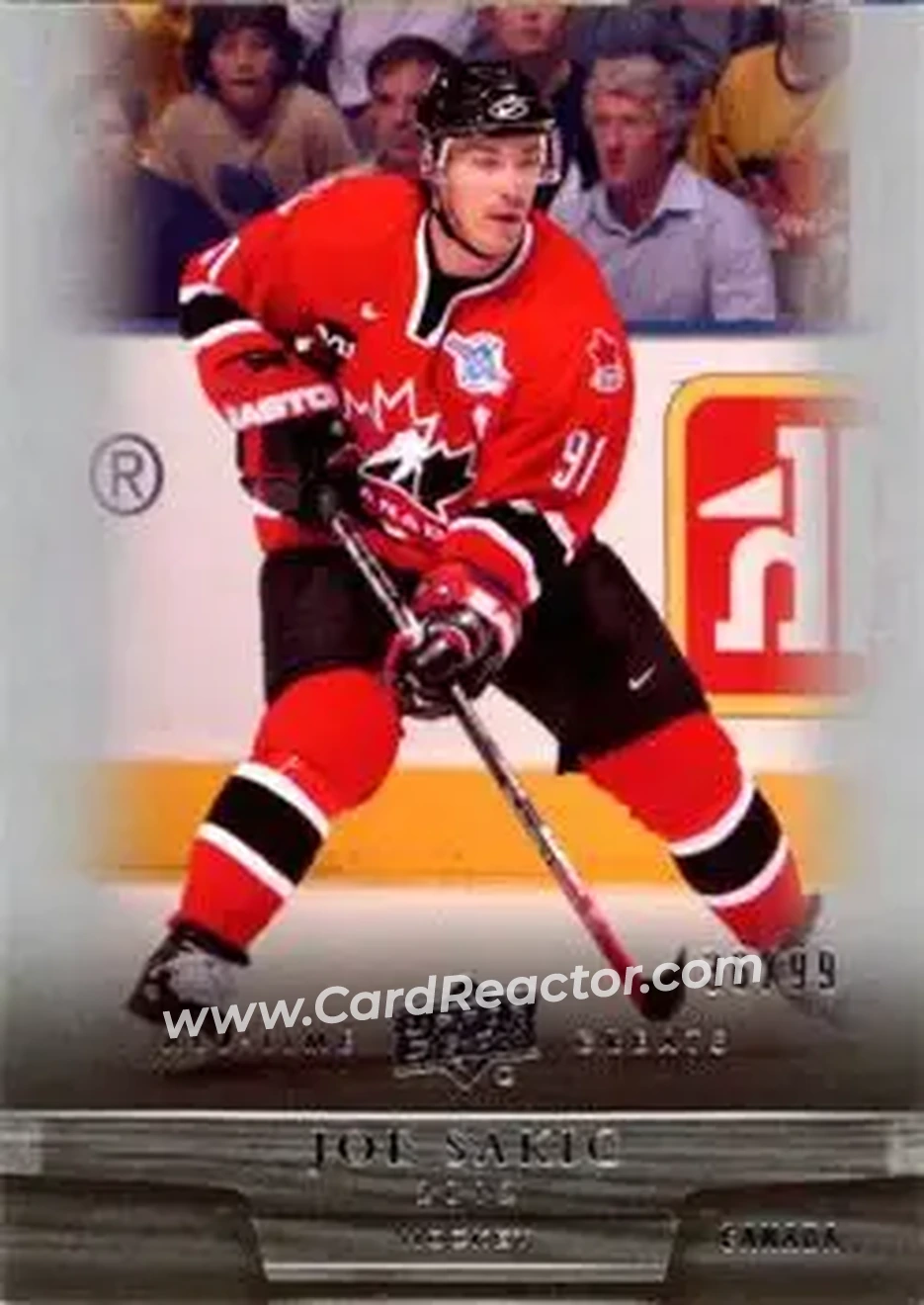 2012 Upper Deck All-Time Greats #67 - Joe Sakic - Canada - Front