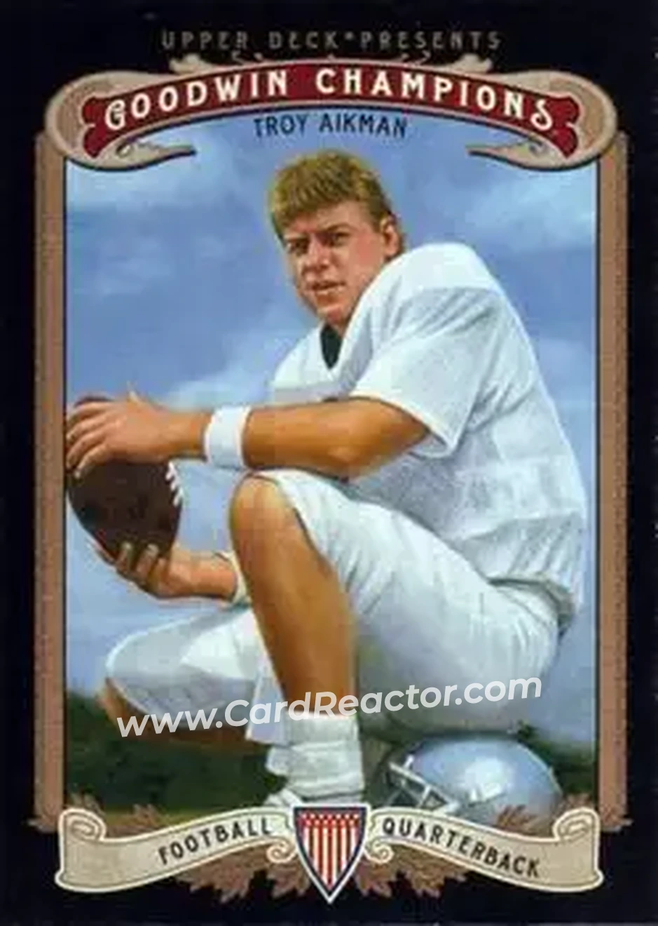 2012 Upper Deck Goodwin Champions #34 - Troy Aikman - Front 2012 Upper Deck Goodwin Champions #34 - Troy Aikman - Front