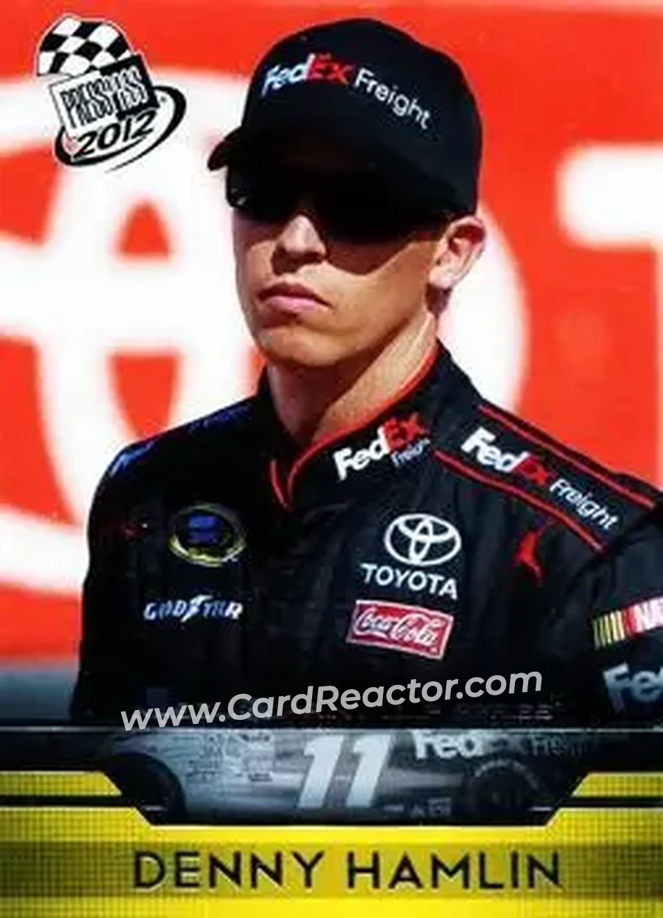 2012 Press Pass #15 - Denny Hamlin - Joe Gibbs Racing - Front