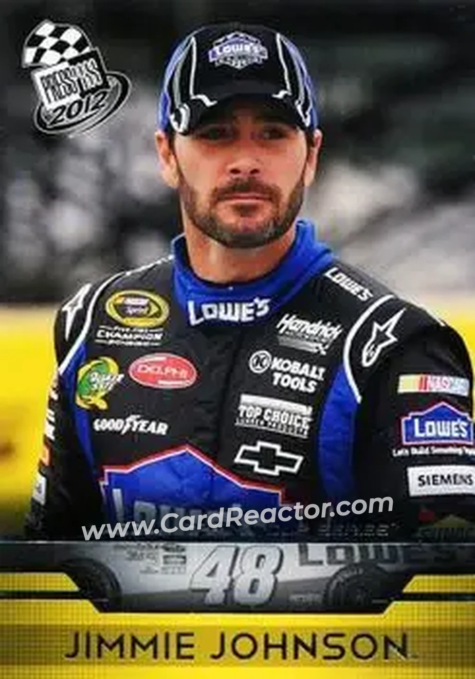 2012 Press Pass #17 - Jimmie Johnson - Hendrick Motorsports - Front 2012 Press Pass #17 - Jimmie Johnson - Hendrick Motorsports - Front