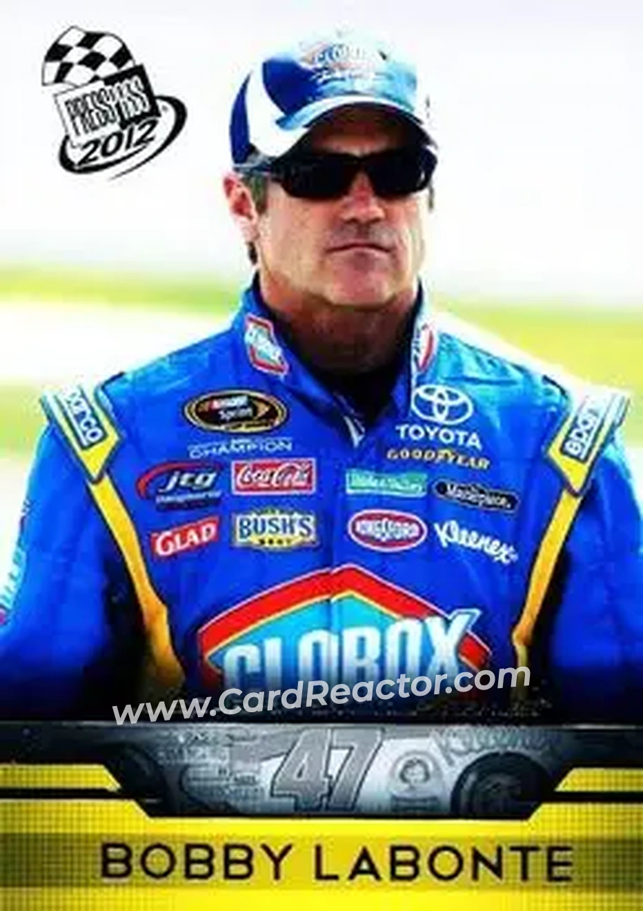2012 Press Pass #22 - Bobby Labonte - JTG Daugherty Racing - Front