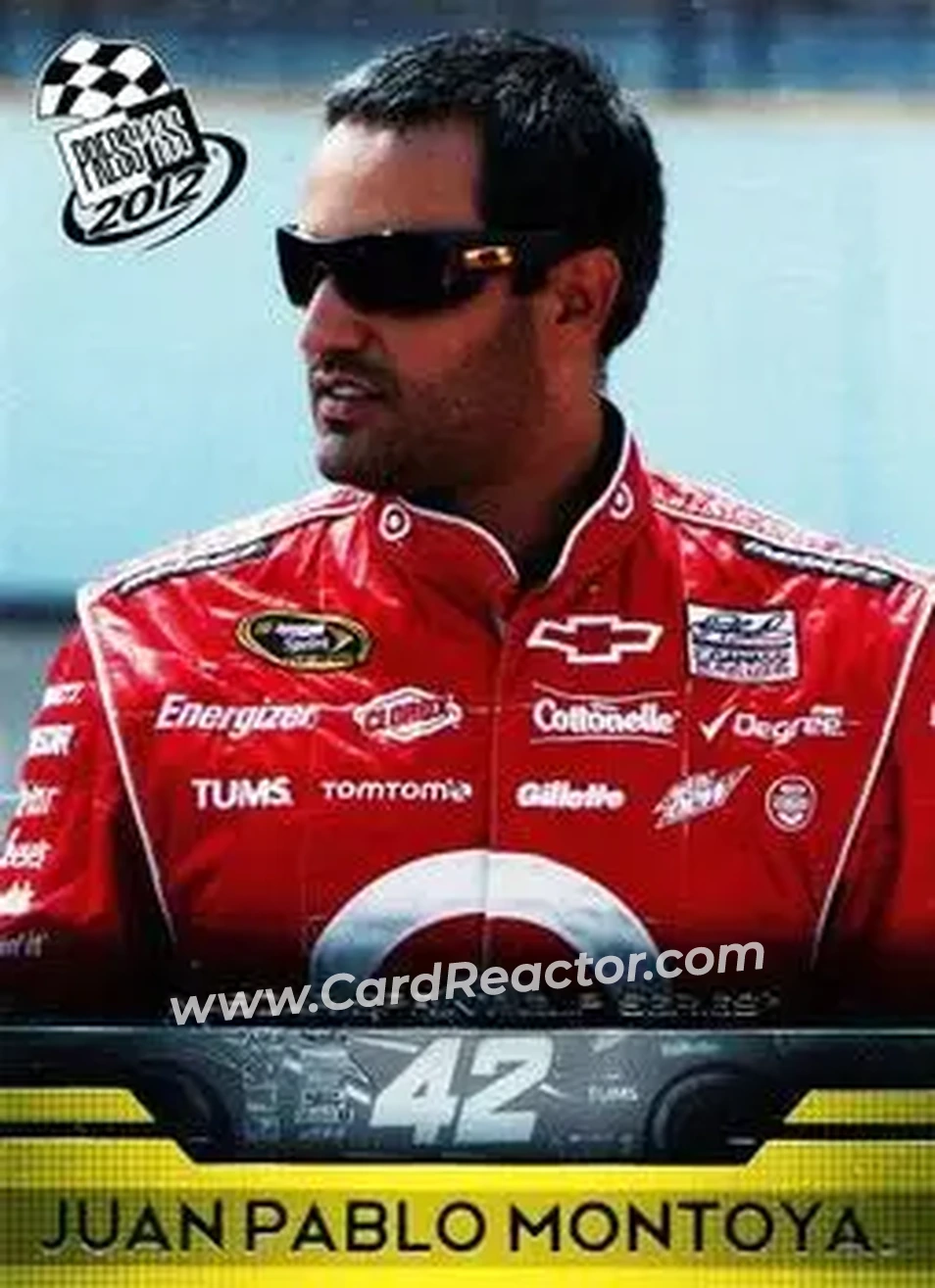 2012 Press Pass #28 - Juan Pablo Montoya - Earnhardt-Ganassi Racing - Front
