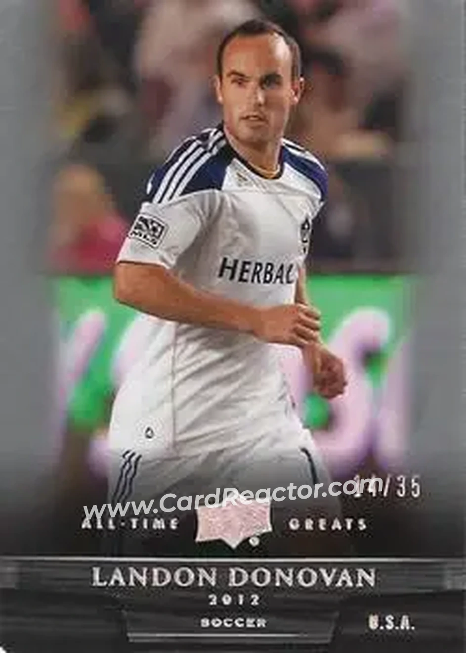 2012 Upper Deck All-Time Greats - Silver Spectrum #32 - Landon Donovan - Los Angeles Galaxy - Front 2012 Upper Deck All-Time Greats - Silver Spectrum #32 - Landon Donovan - Los Angeles Galaxy - Front