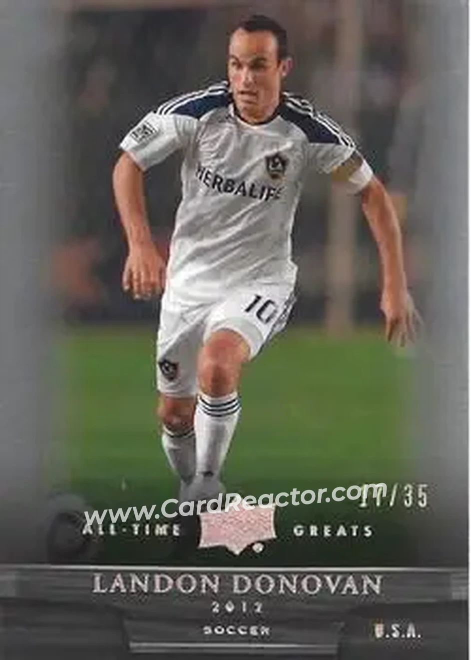 2012 Upper Deck All-Time Greats - Silver Spectrum #37 - Landon Donovan - Los Angeles Galaxy - Front 2012 Upper Deck All-Time Greats - Silver Spectrum #37 - Landon Donovan - Los Angeles Galaxy - Front