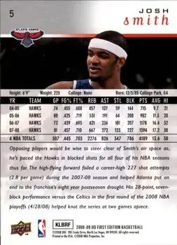 Back of Josh Smith