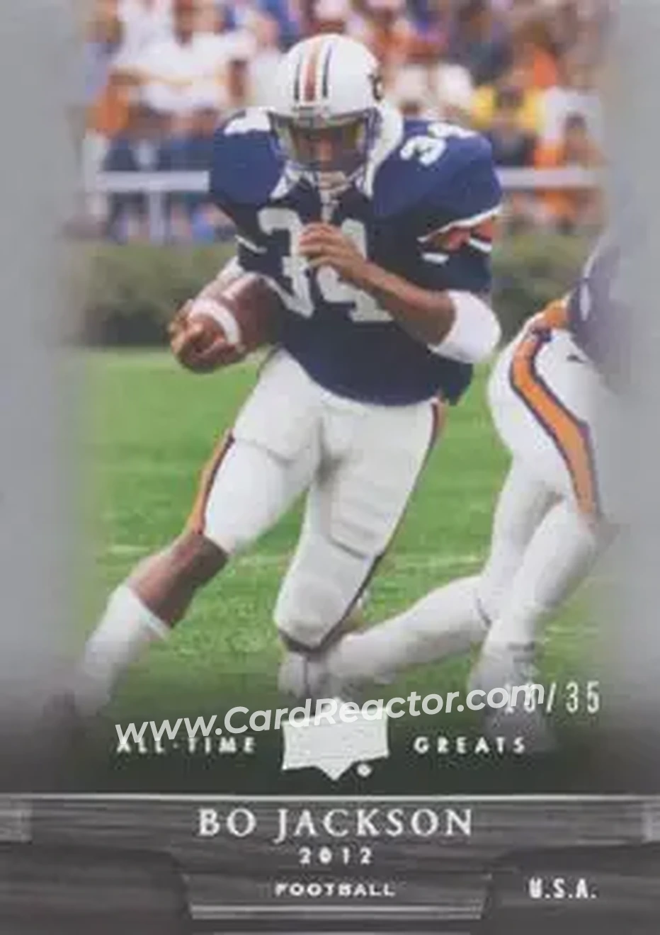 2012 Upper Deck All-Time Greats - Silver Spectrum #77 - Bo Jackson - Auburn Tigers - Front