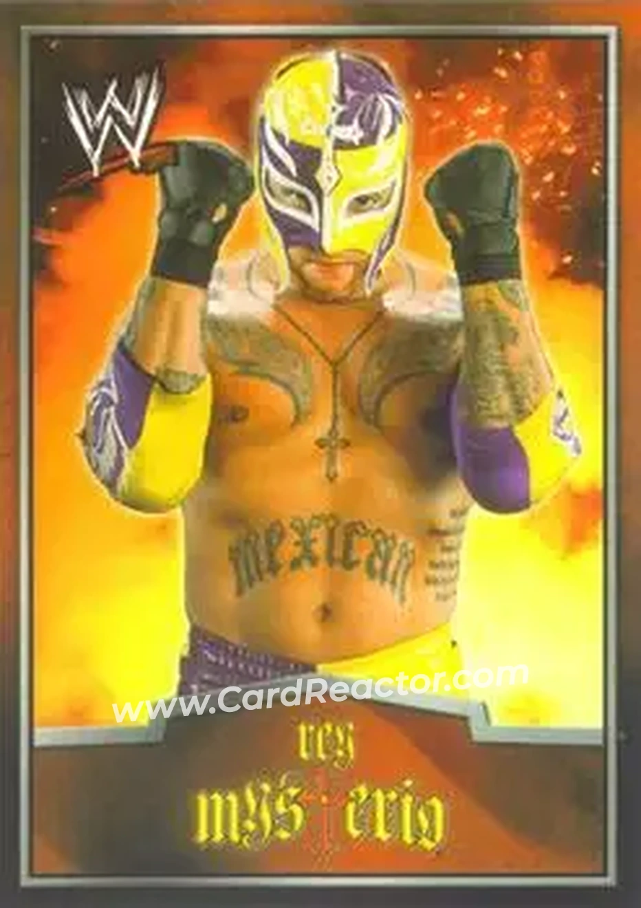 2012 Topps WWE Ringside Relic Dog Tags Inserts #14 - Rey Mysterio - Front